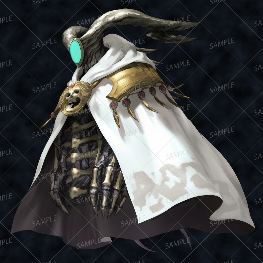 【神話生物】白布の死霊導師_透過