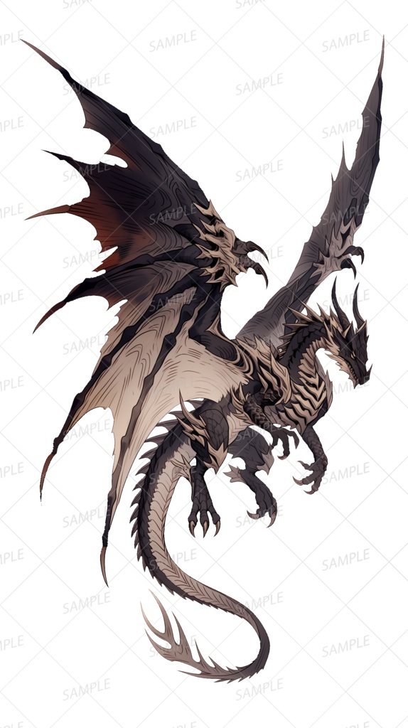 【神話生物】古翼竜アルセリオン_立ち絵透過