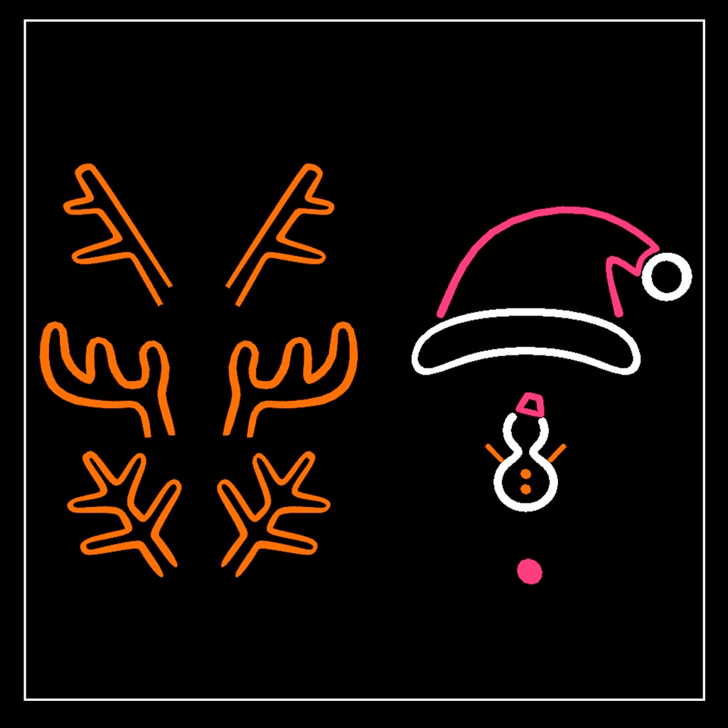 【VRC想定】光るアクセサリー / 髪飾りセット【全アバター対応】