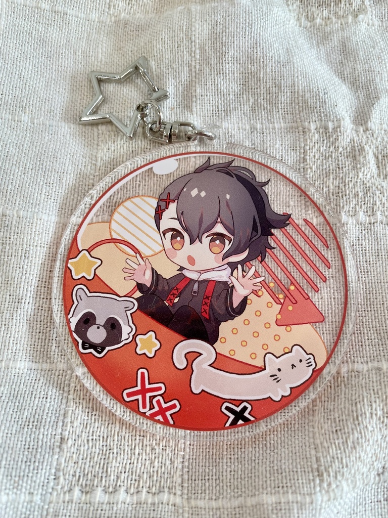 カプセル型アクリルキーホルダー