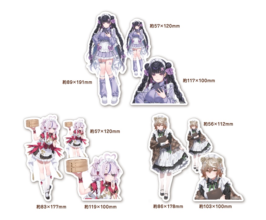 10.NIJISANJI ENコラボカフェ　キャラシール9枚セット