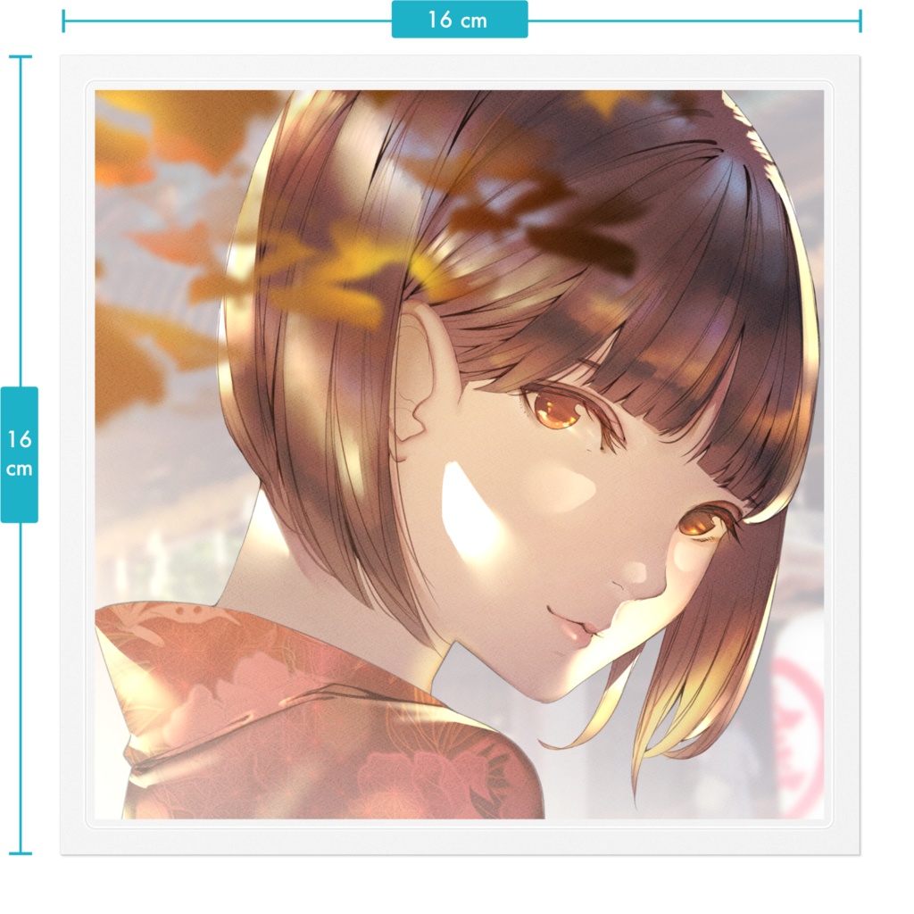 【メン限】振り向き和服かえで ステッカー