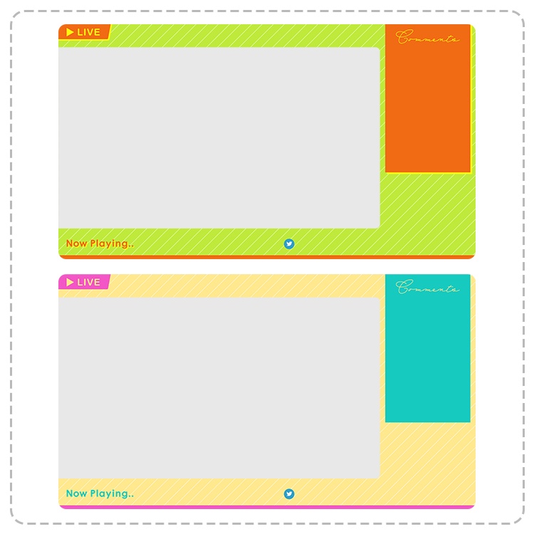 【無料】ライブ配信画面素材/オーバーレイ🖋【Youtube・Twitch・Mildomなど】