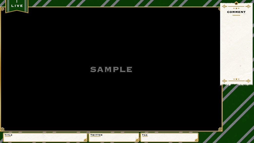 【無料】ライブ配信画面素材/オーバーレイ(無料)🪄🧙♀️【Youtube・Twitch・Mildomなど】