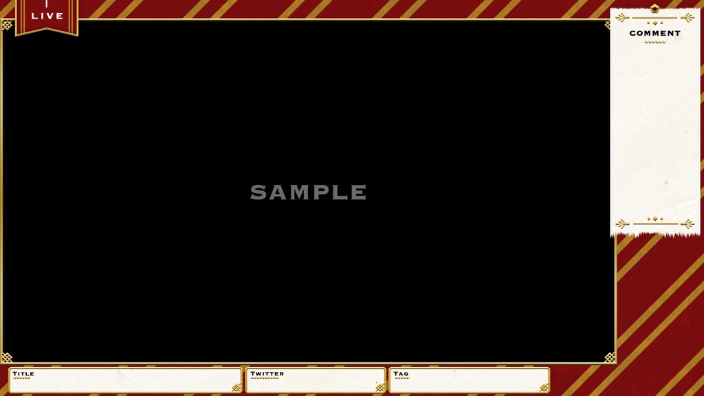 【無料】ライブ配信画面素材/オーバーレイ(無料)🪄🧙♀️【Youtube・Twitch・Mildomなど】