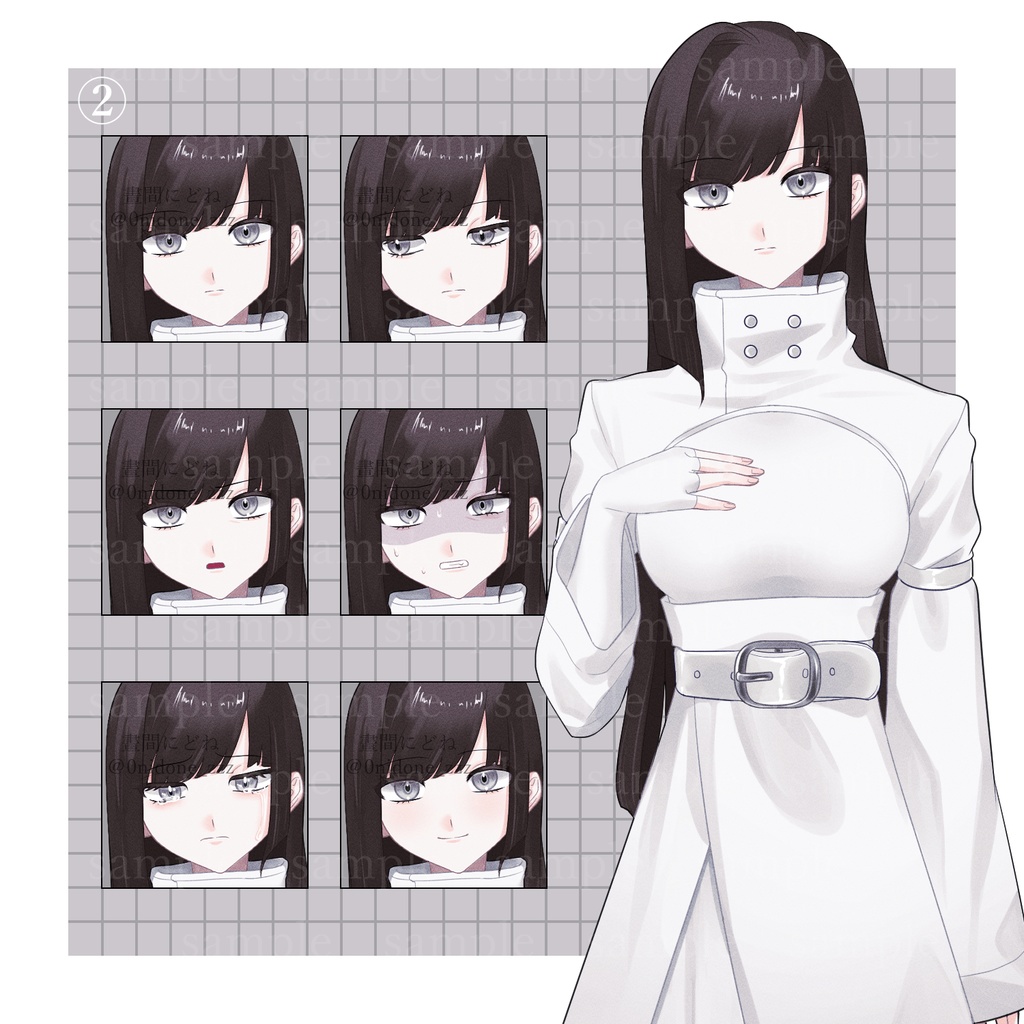 立ち絵素材|SF風衣装の女性