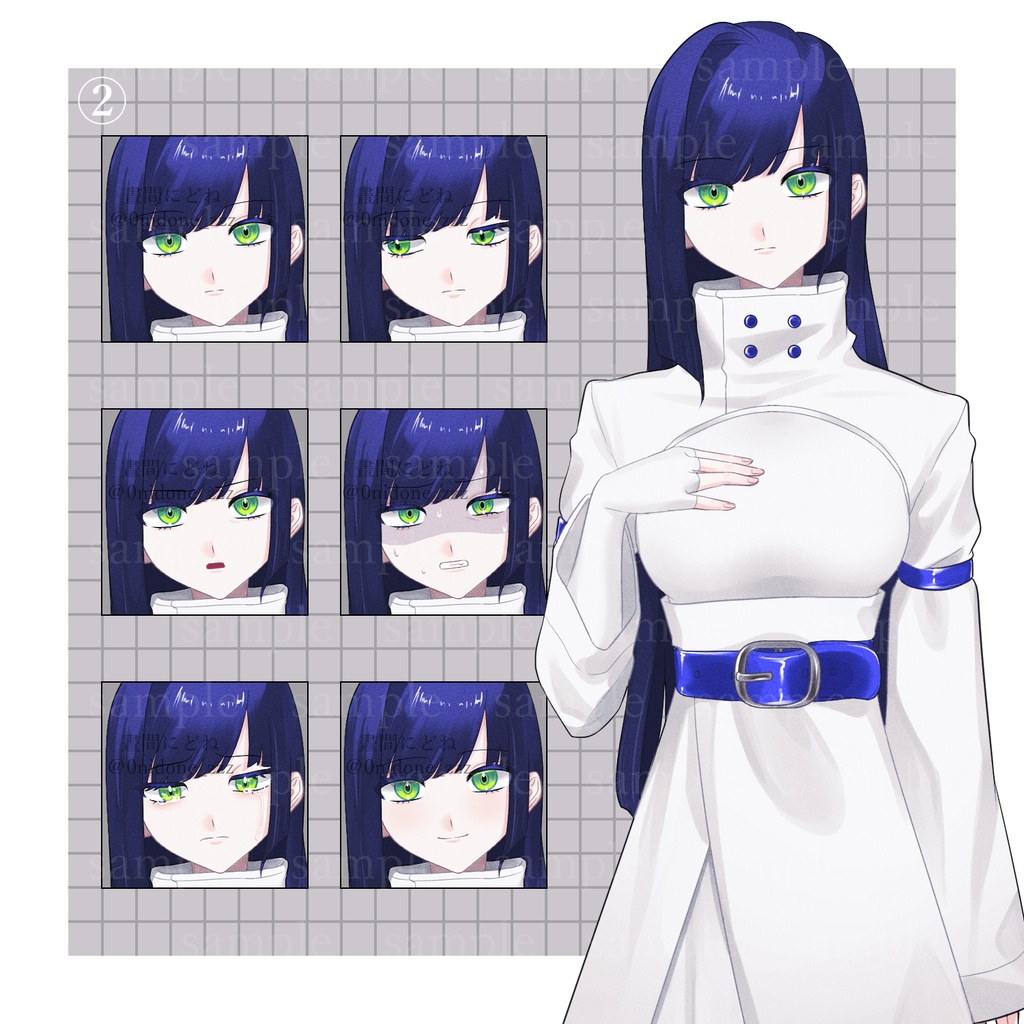 立ち絵素材|SF風衣装の女性