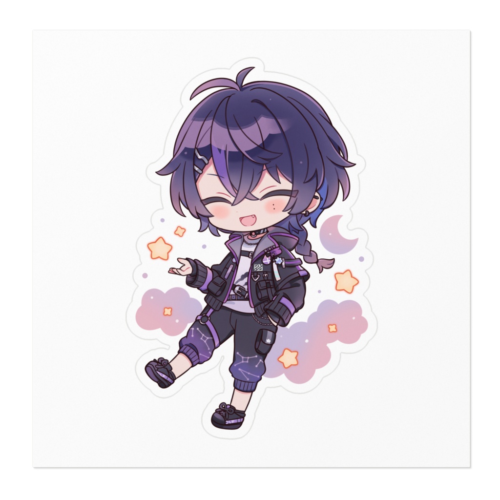 宵星遊笑顔ステッカー