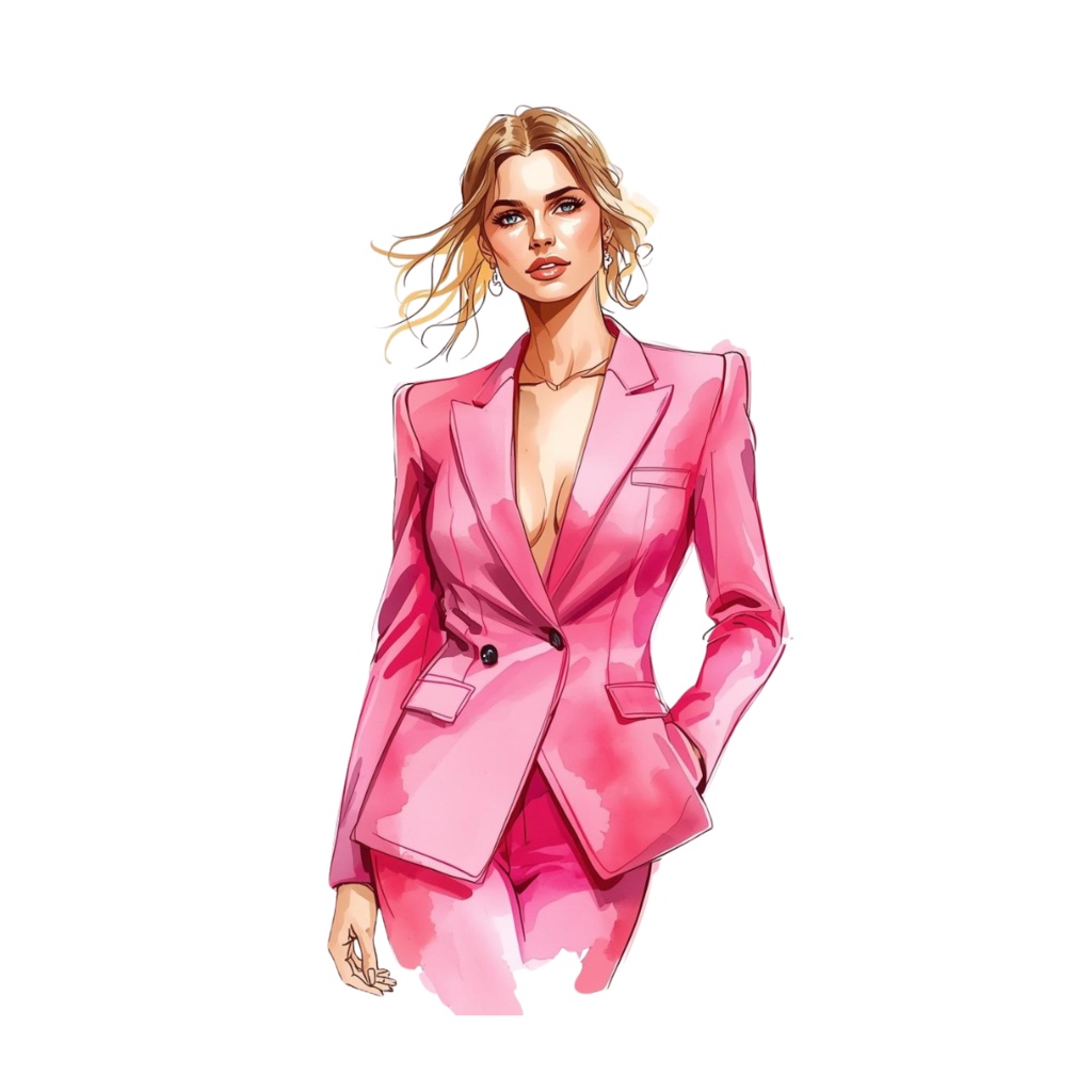 水彩ピンクのルノルマン・シンボルアイコンセット:全36種(透過背景・PNG形式)