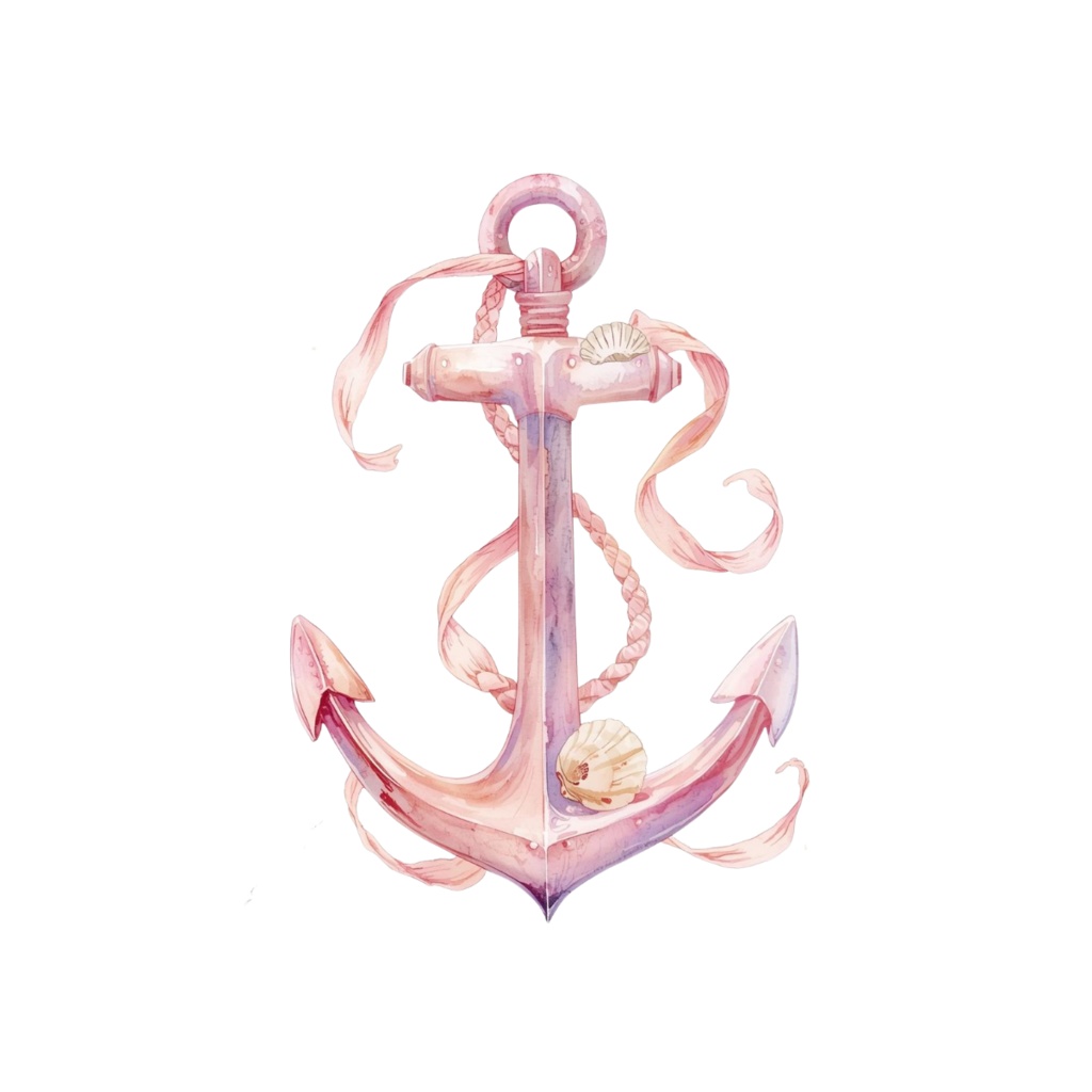 水彩ピンクのルノルマン・シンボルアイコンセット:全36種(透過背景・PNG形式)