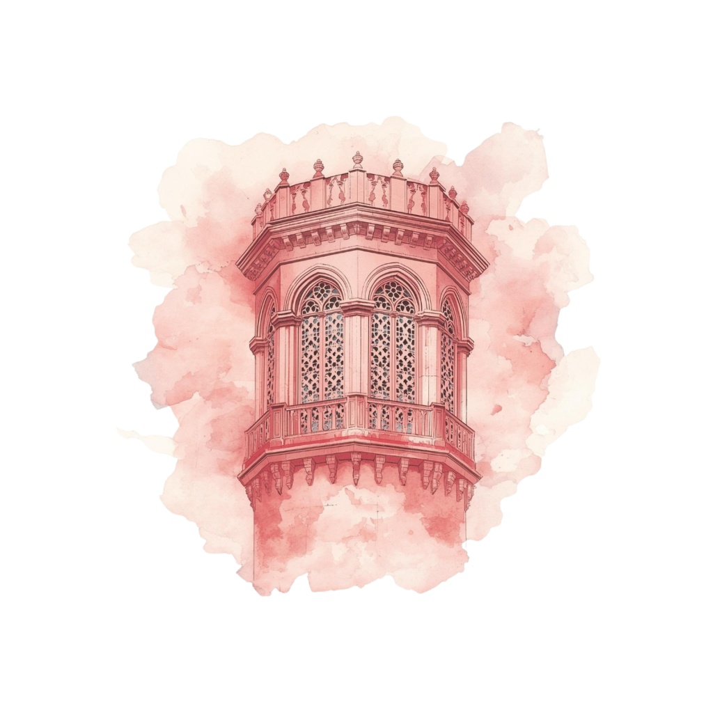 水彩ピンクのルノルマン・シンボルアイコンセット:全36種(透過背景・PNG形式)