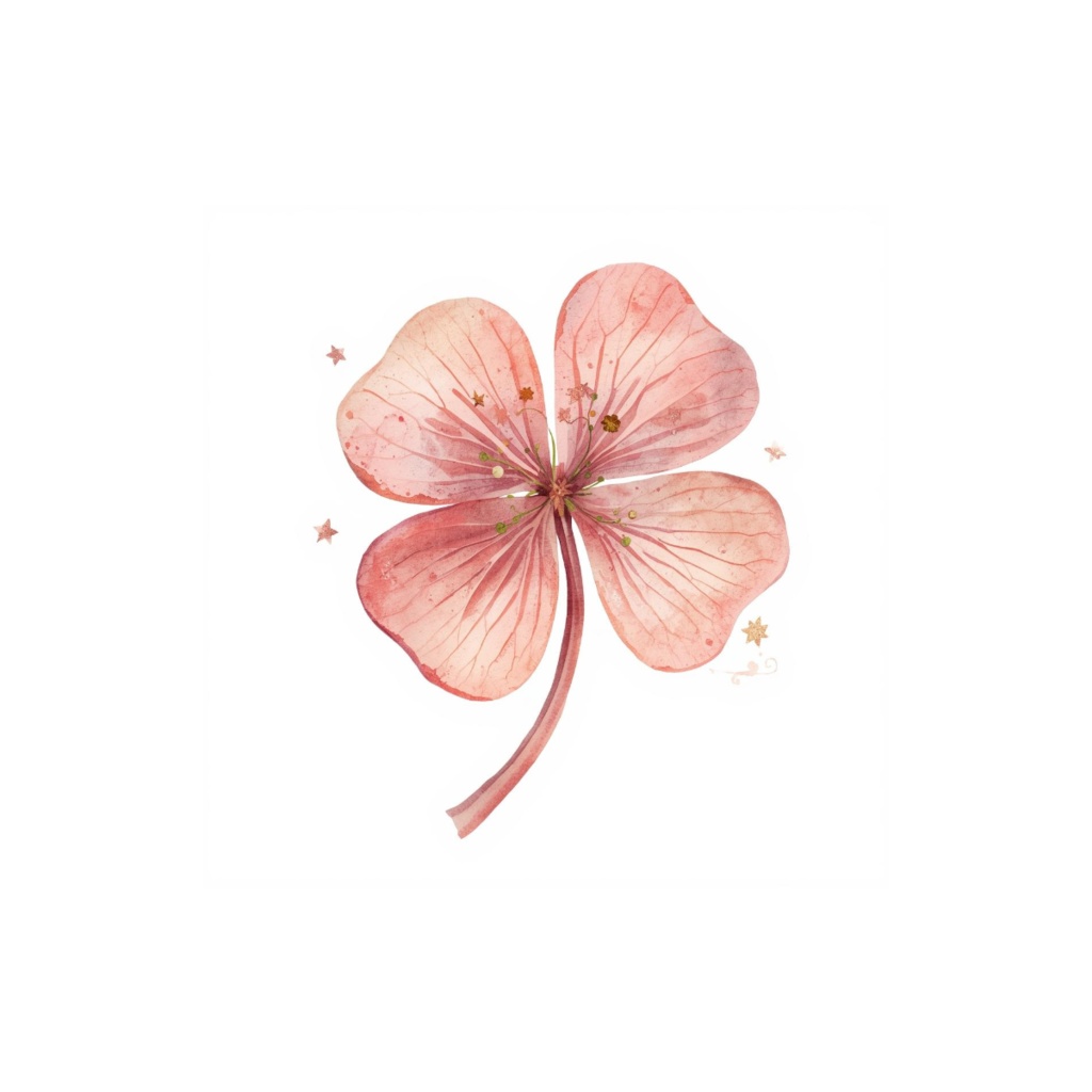 水彩ピンクのルノルマン・シンボルアイコンセット:全36種(透過背景・PNG形式)