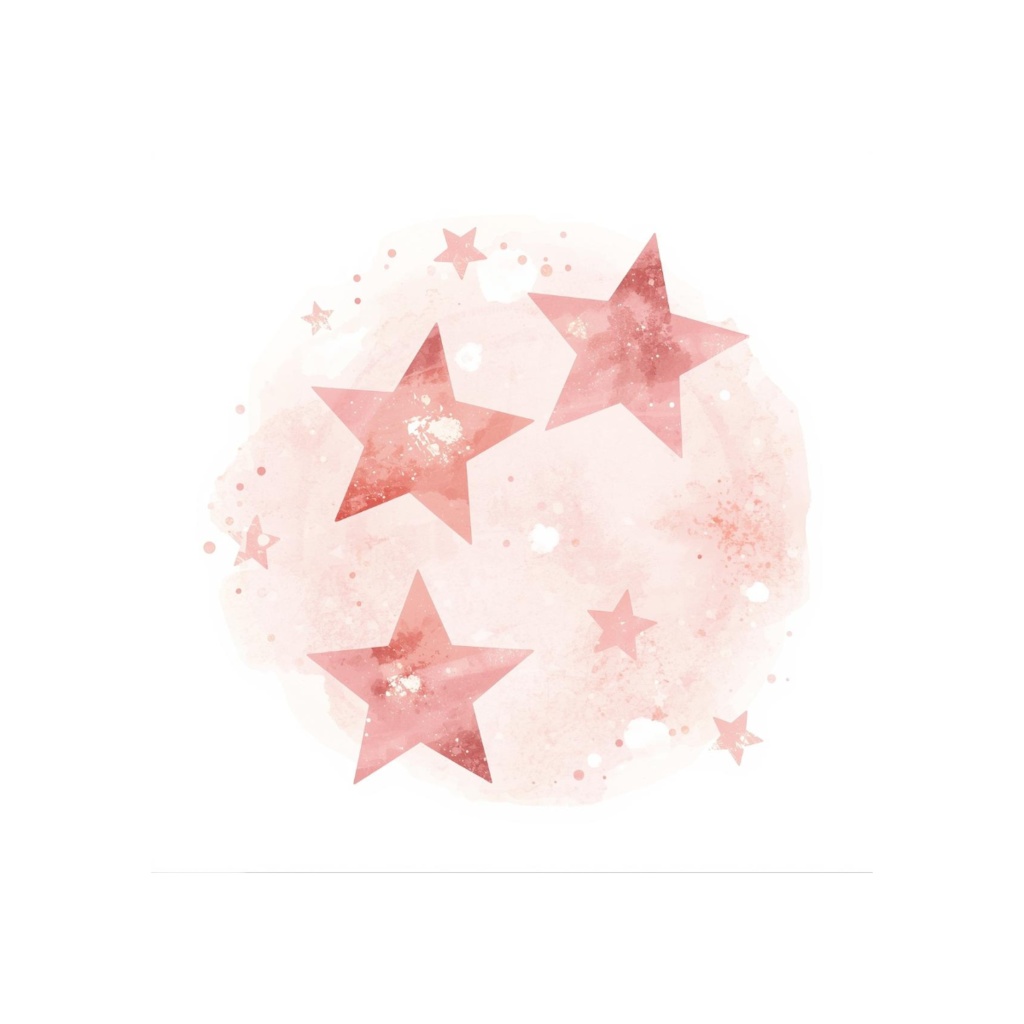 水彩ピンクのルノルマン・シンボルアイコンセット:全36種(透過背景・PNG形式)