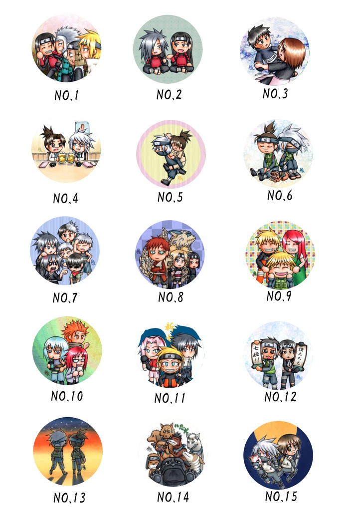 NARUTO缶バッチ　その一