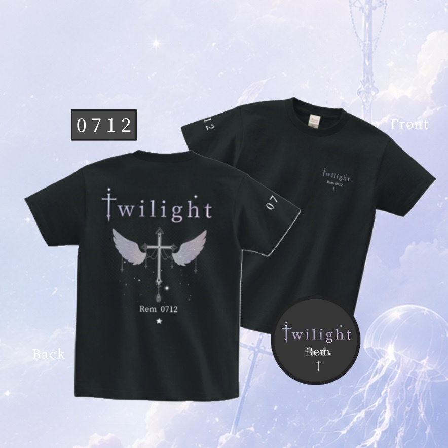 れむ生誕 Twilight Tシャツ スモークブラック