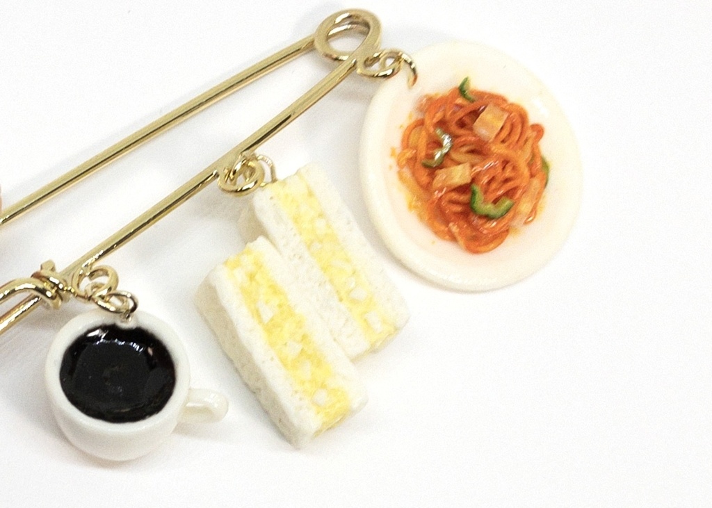 純喫茶3連ブローチ