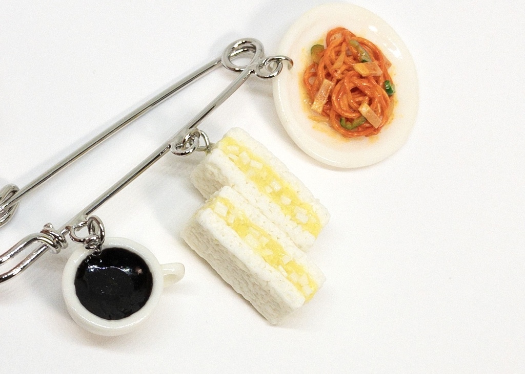 純喫茶3連ブローチ