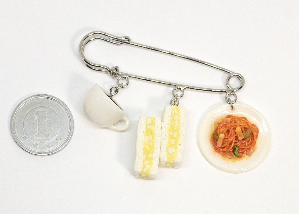 純喫茶3連ブローチ