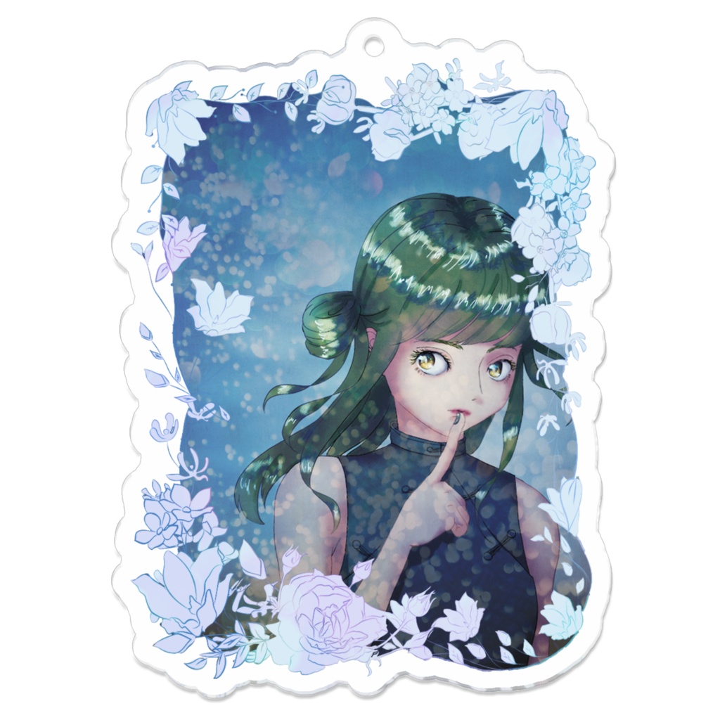 Blue Flowers キーホルダー