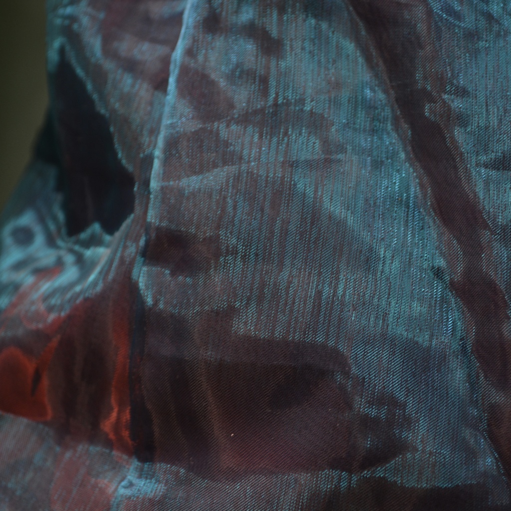 【1点物】偏光青×赤 セットアップ(トップス+ショートパンツ)