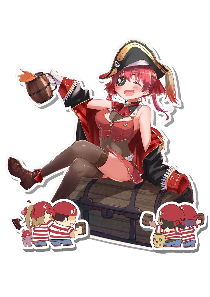 〜宝鐘海賊団　宴⭐︎〜スマホスタンドとしても使えるアクリルジオラマ