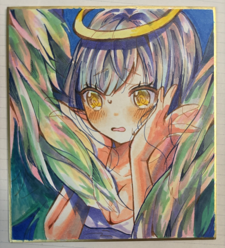 天使の女の子 ミニ色紙