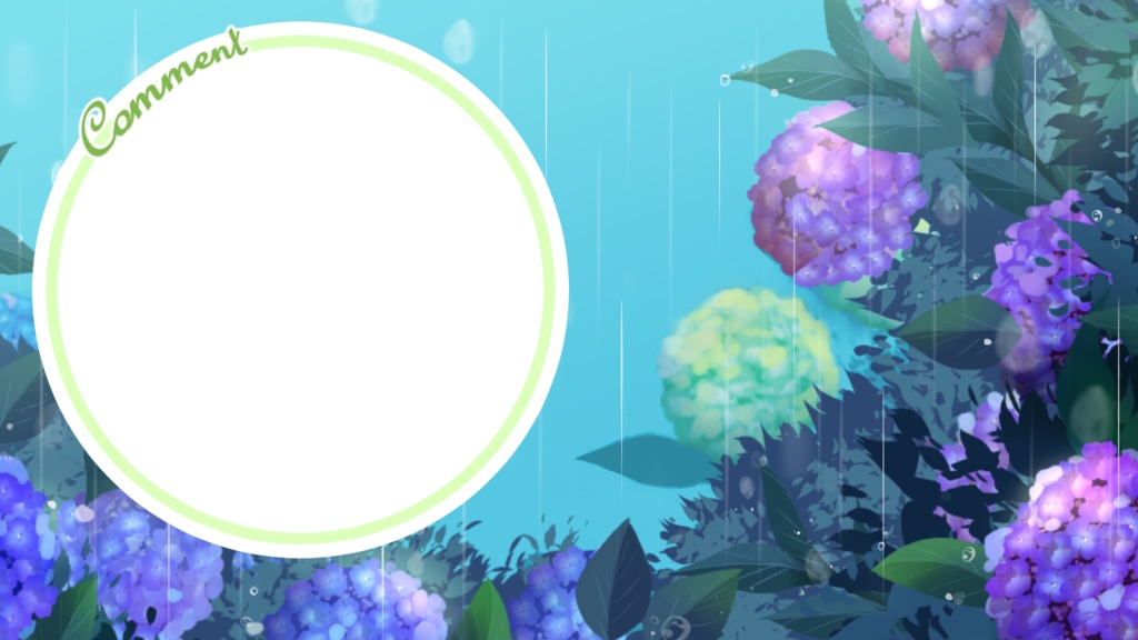 【動く配信用背景】紫陽花【VTuber、実況者向け】