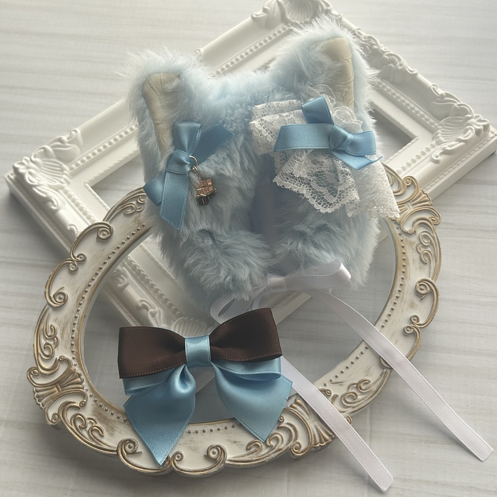 ねこさんのかぶりもの×リボンセット