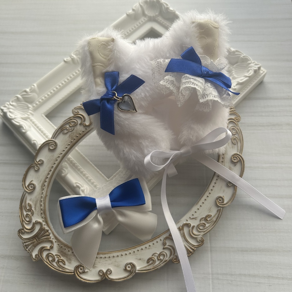 ねこさんのかぶりもの×リボンセット