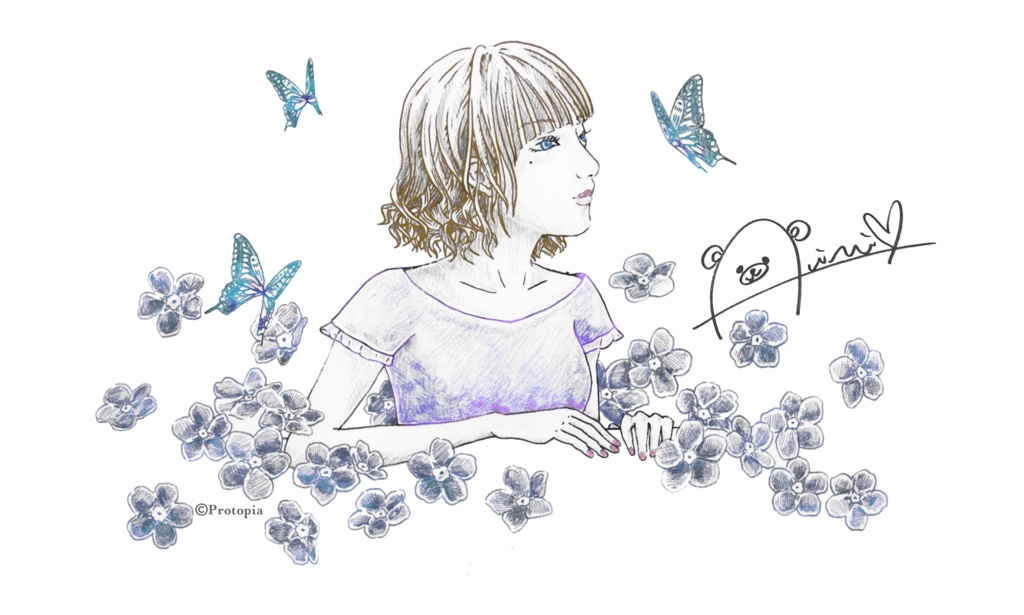 藍梨オリジナルトートバッグ(S)