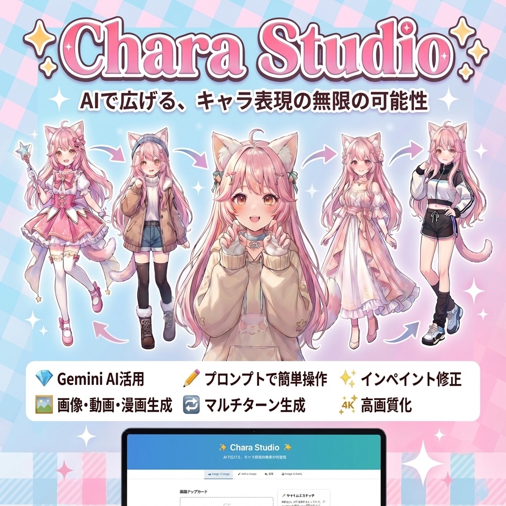 無料!【Chara Studio】キャラクター画像改変ツール