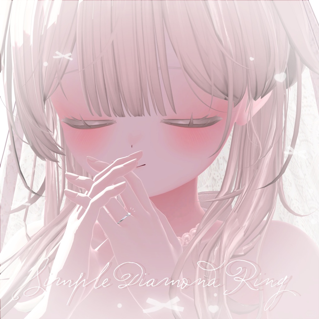 【VRChat想定】Simple Diamond Ring