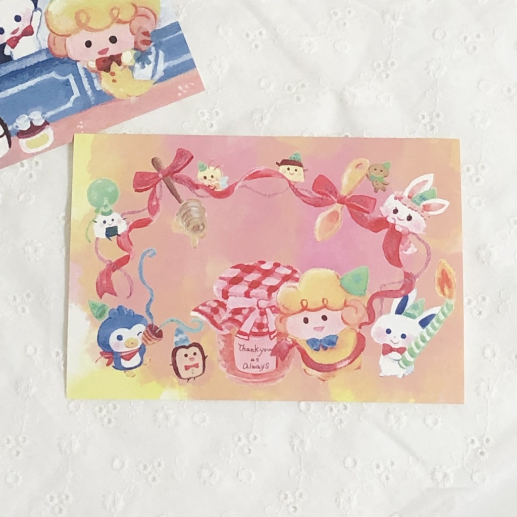 【ポストカード】食パンとひつじ・ラピちゃん