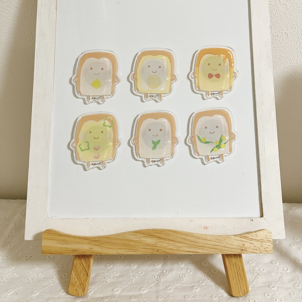 【アクリルマグネット】食パンとひつじ(食パンくんのファッションショー)