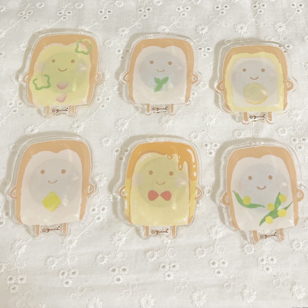 【アクリルマグネット】食パンとひつじ（食パンくんのファッションショー）