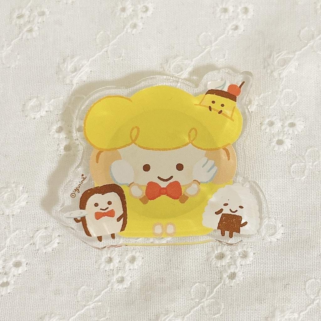 【アクリルマグネット】食パンとひつじ(カフェメニュー)