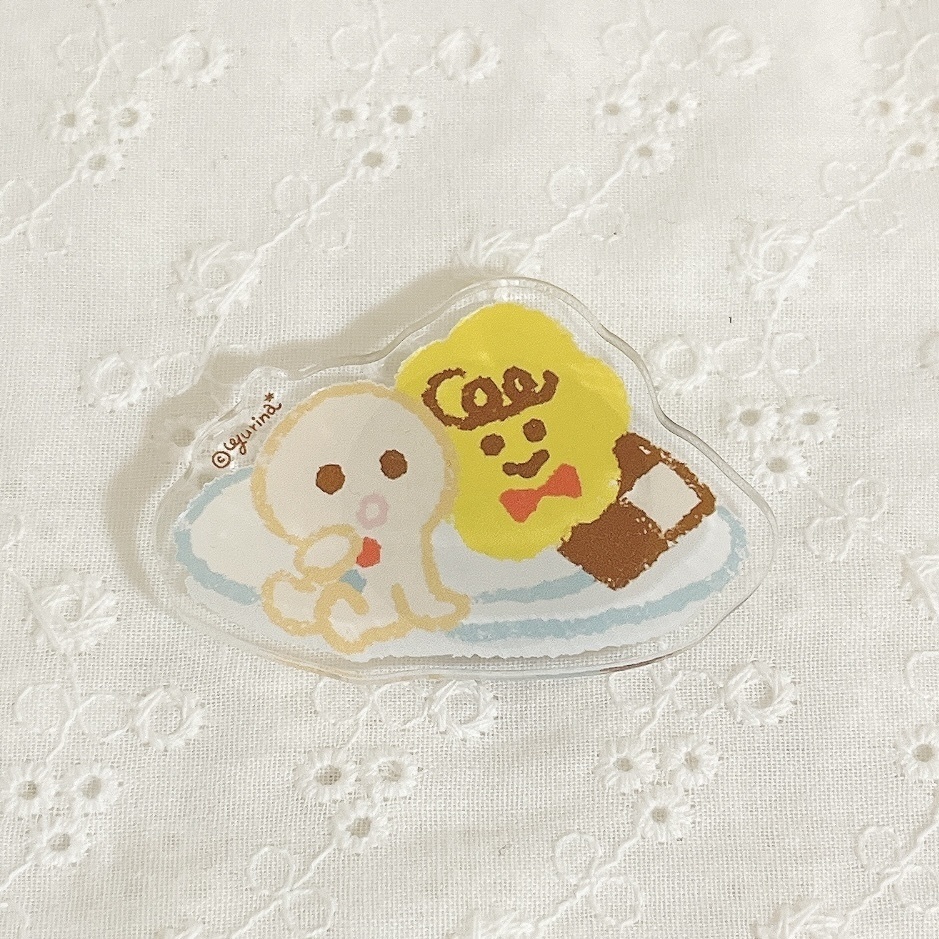 【アクリルマグネット】食パンとひつじ(カフェメニュー)