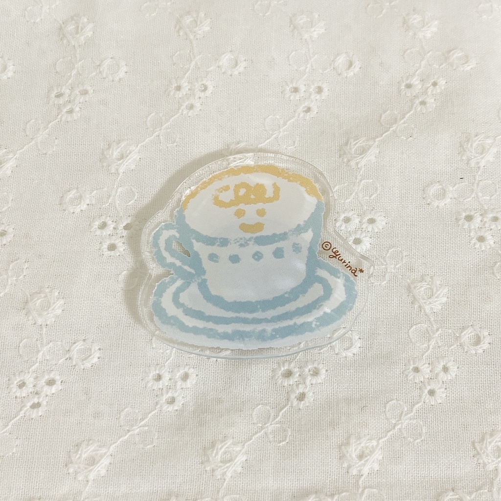 【アクリルマグネット】食パンとひつじ(カフェメニュー)