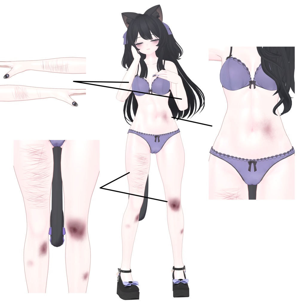 Maya用 No.1 make up&body texture