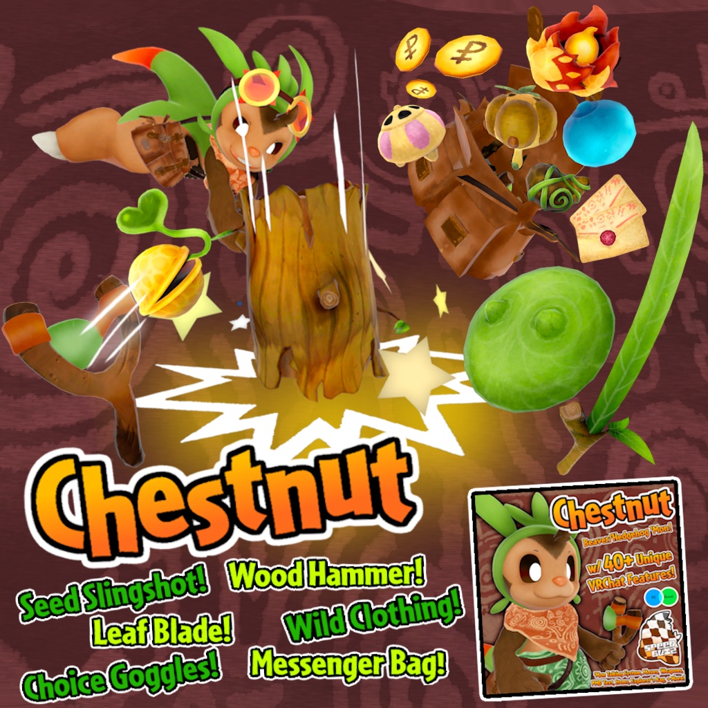 Chestnut - VRChat Furry Hedgehog/Beaver 'Mon!