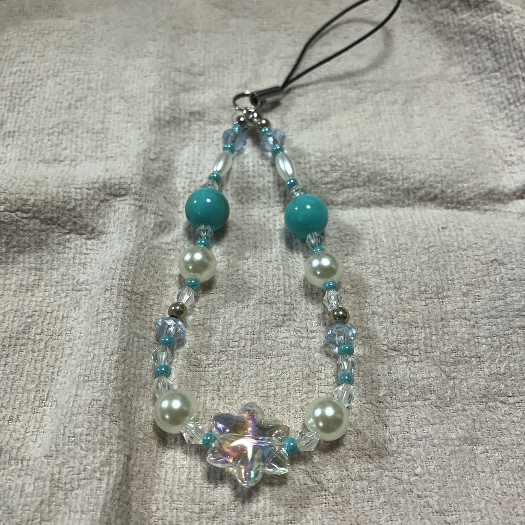 【ハンドメイド】海のスマホストラップ
