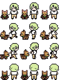 メアリと日和くんお散歩アバター