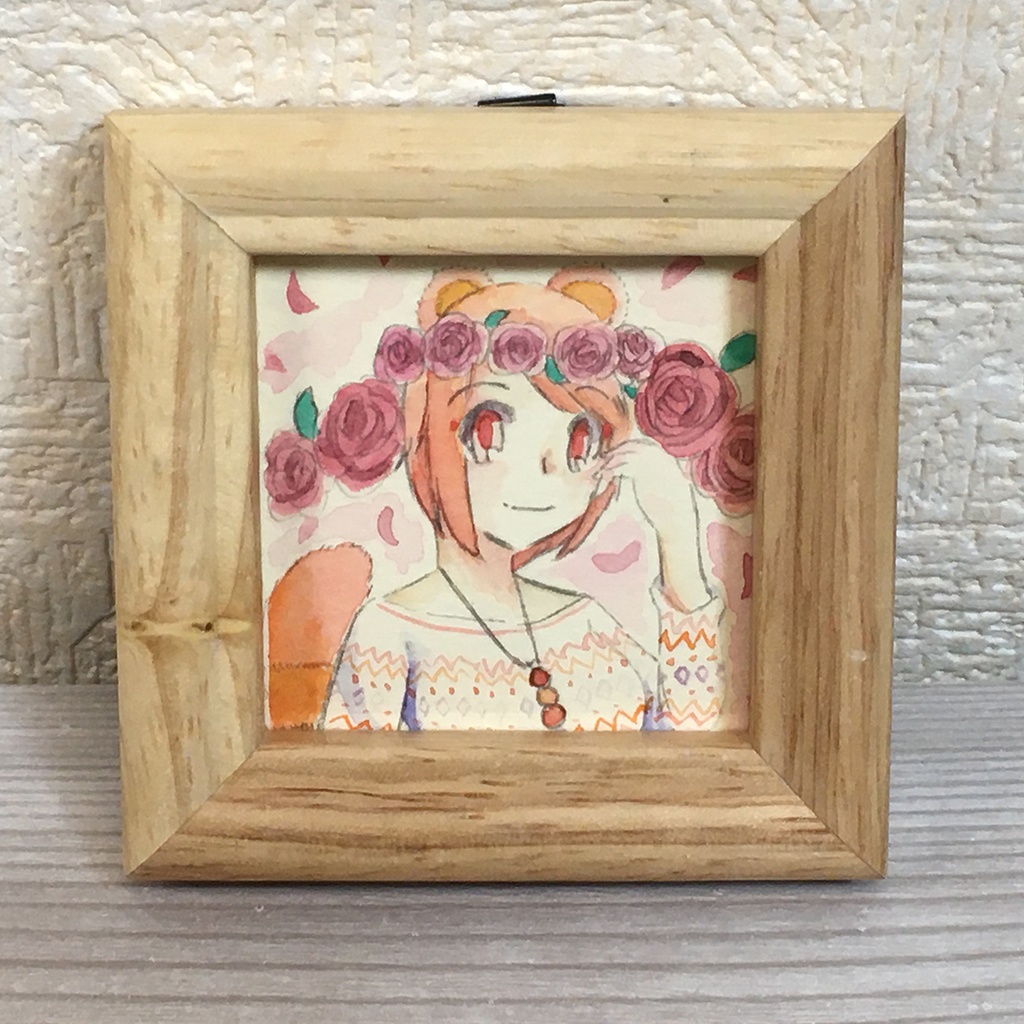 ミニ原画『花かんむり』