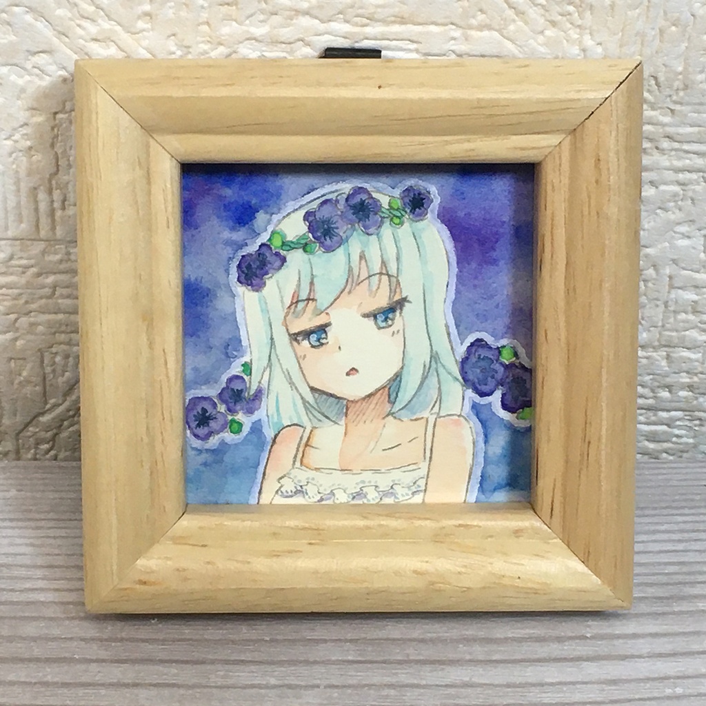 ミニ原画『花かんむり』