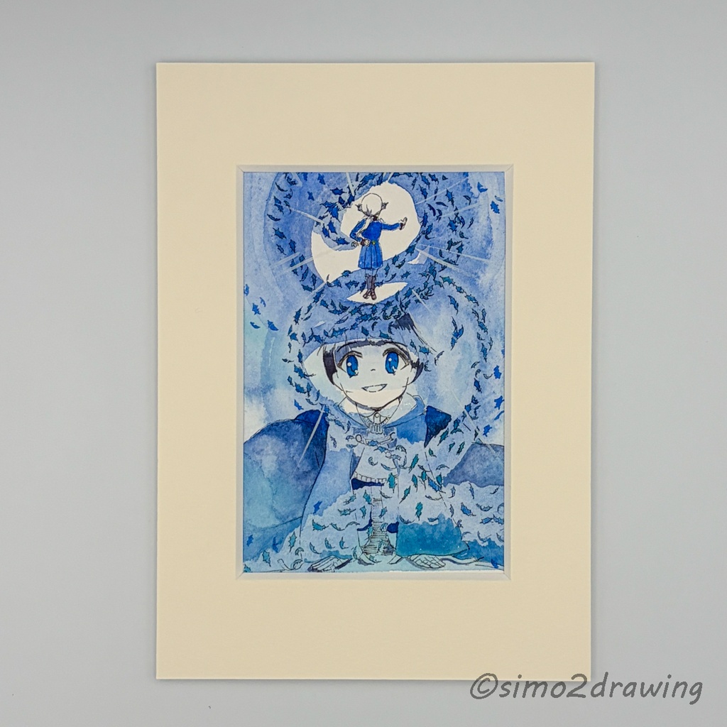 11月 少年×葉っぱ×青