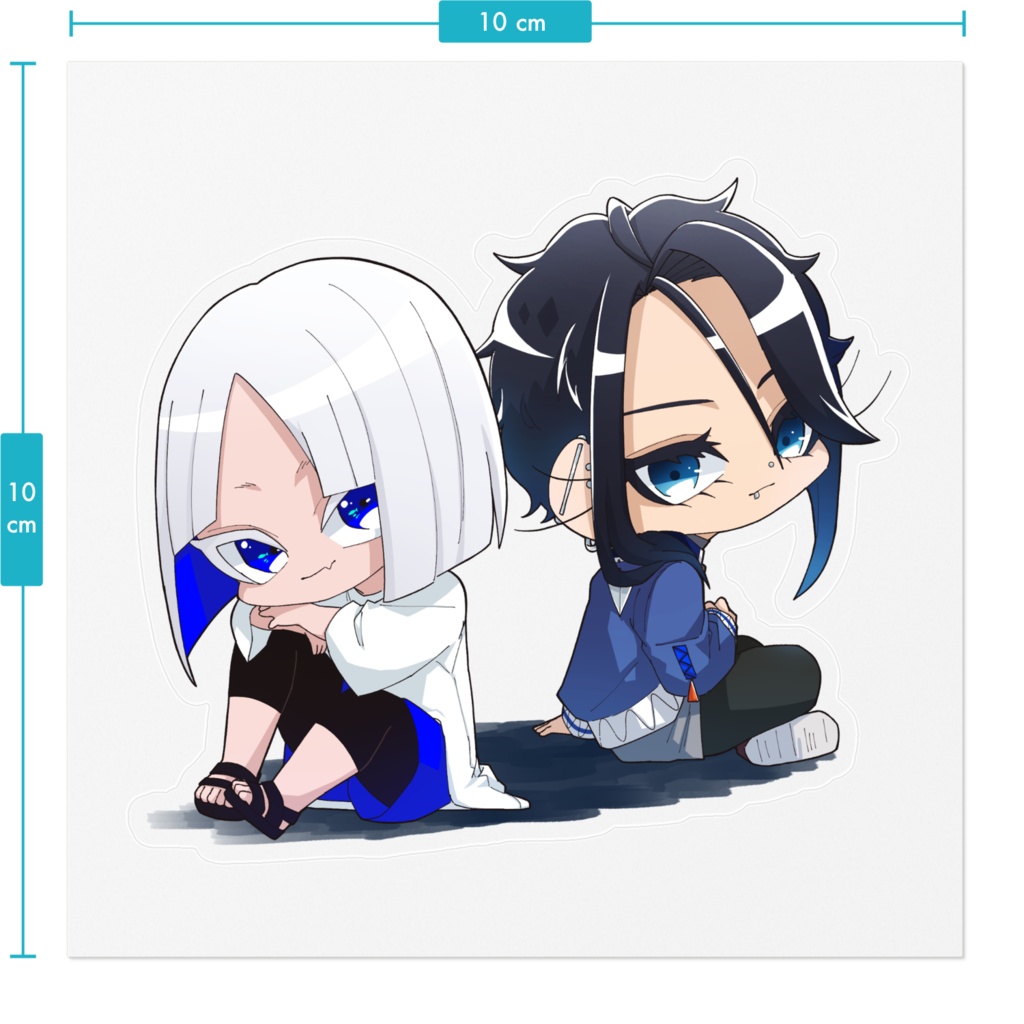 透人、渡-ステッカー(クリア)