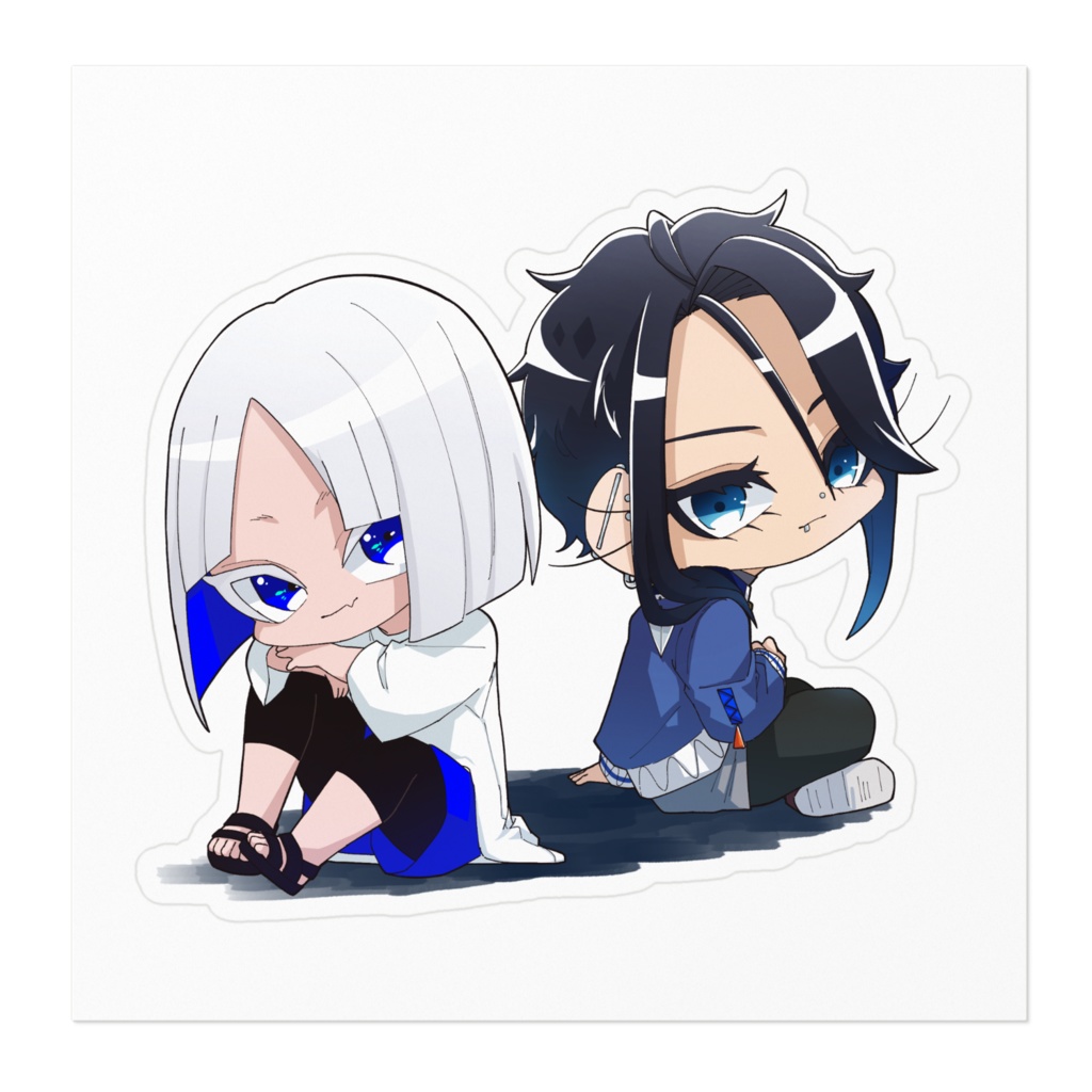 透人、渡-ステッカー(ホワイト)