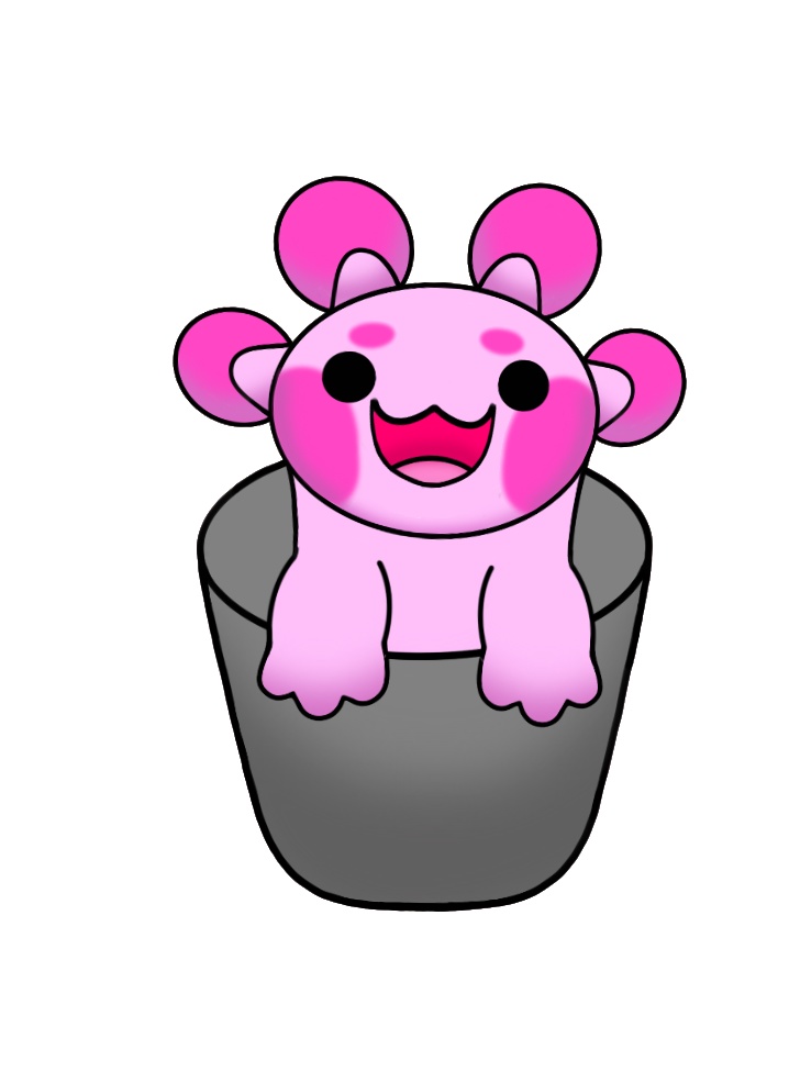 Axolotl In A Bucket Vtuber Model