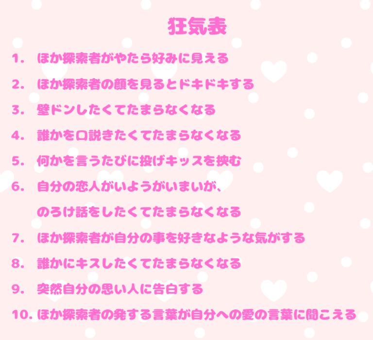 【COCシナリオ】この手を取って、マイハニー