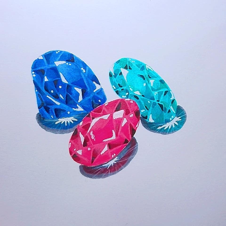 〘宝石〙インテリア カード 